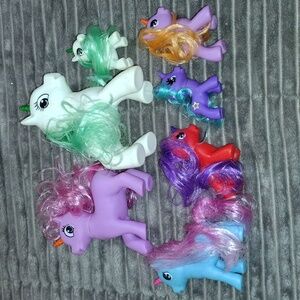 My Little Pony 7 piece set 2 big ponys 5 little ponys